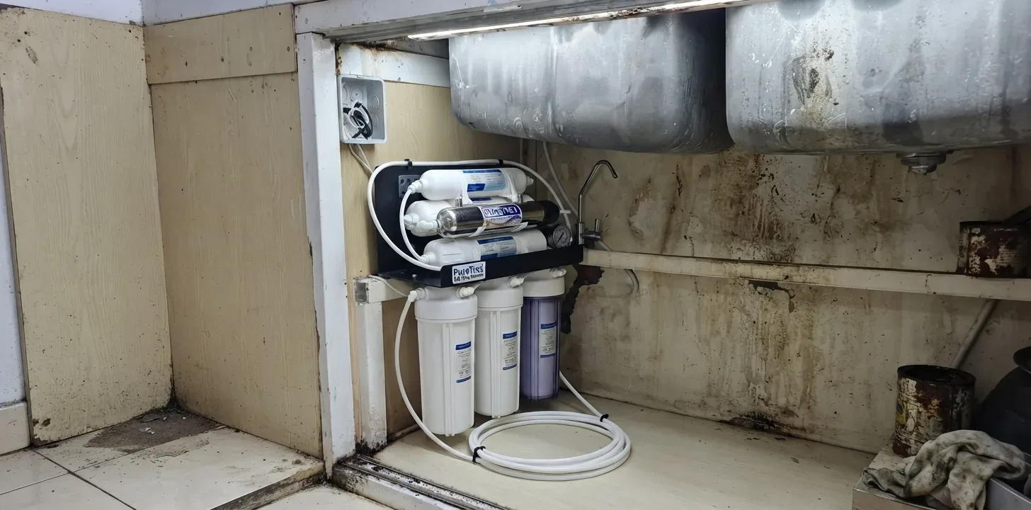 Foto proyek 1 — Instalasi Mesin Air Siap Minum RO Kos-kosan