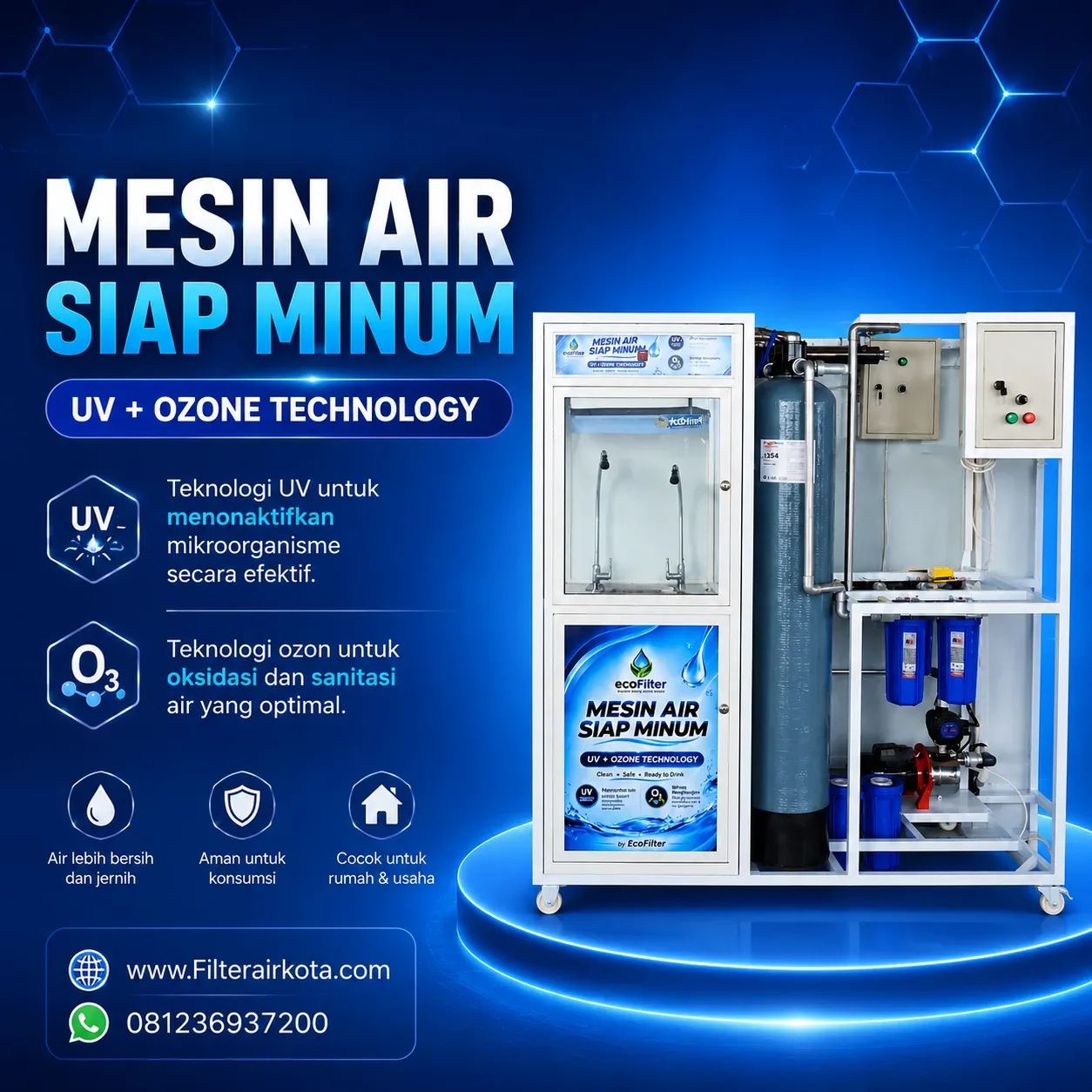 Mesin Air Siap Minum Karyawan Pabrik