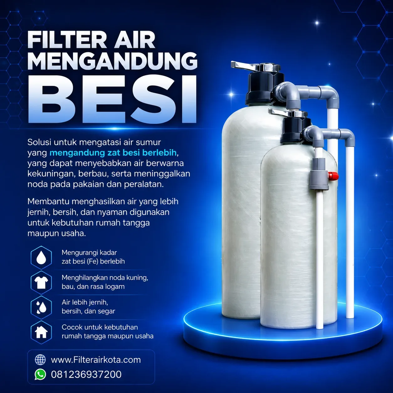 Filter Air Sumur Bor Bau Besi
